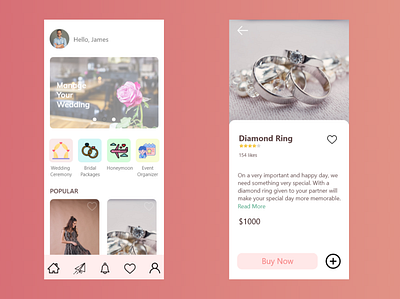 Wedding App design homework