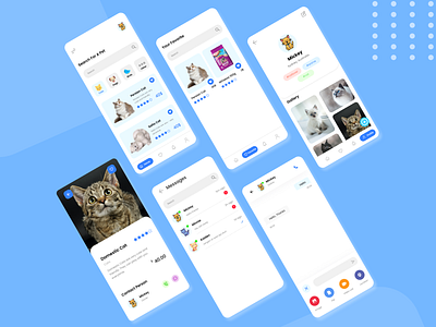 PetShop app cat design homework ui ux