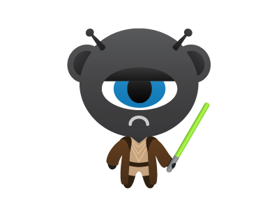 Angry Jedi Bearlien illustration