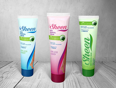 Hair Removal Cream cosmetics labeldesign packagedesign