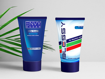 After Shave cosmetics labeldesign packaging