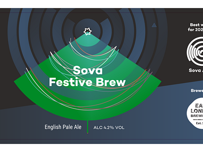 Beer label 2019 beer beer label brew christmas gift holiday labels sova tree winter holiday