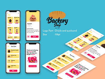 Bakery app Design app bakery branding design illustration logo logodesign ui ux