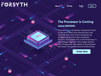 Forsyth Landing page app flat illustration isometric design isometric illustration logo ui ux webdesign