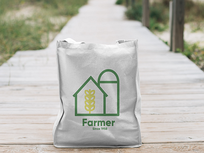 Farmer Brand Mockup brand brand identity farm lineart logo mockup