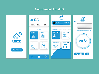 Smart Home App Desgin app branding design icon illustration logo logo logodesign ui ux