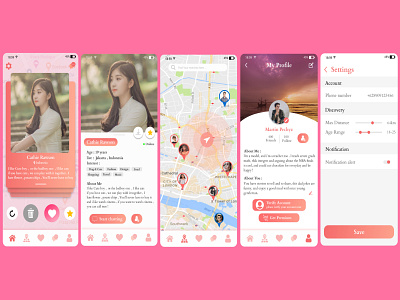 The Cupid (dating app) app couple couples dates dating dating app dating website datingapp design design app love lover lovers matches pink tinder ui ui design uiux ux