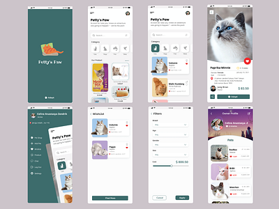 petty's paww - app app design application design design app ecommerce ecommerce design pet petshop ui ui design uidesign uiux uxdesign