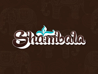 Shambala store calligraphy identity lettering logotype oriental shambala typography
