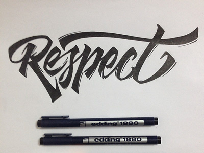 Respect architaste art artwork calligraphy handlettering letter lettering typography