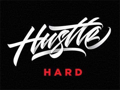 Hustle architaste art brushpen calligraphy handlettering letter lettering logo logotype quotes typography vector