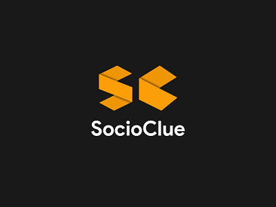 Socio Clue app design flat icon logo logodesign minimal typography vector