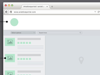 Aviation Portal Wireframe