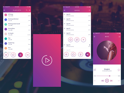 Music App app design favorite interactive ios mobile music player song ui ux web