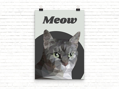 Lowpoly Cat | Poster Design