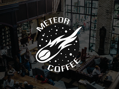 Meteor Coffee Logo Design 2020 trend brand identity branding coffee shop logo illustration logo logo daily logo design branding logo desing logodesign logogram logos logotype minimalism print space logo vector