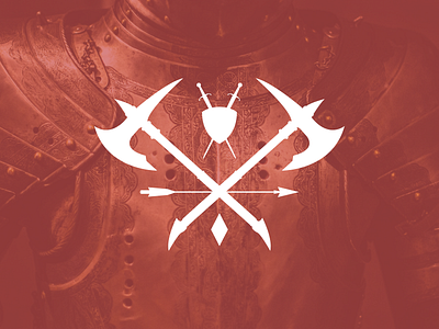 Westchester Hunt Allience | Logo axe branding emblem guild hunter illustration knight logo logodesign logotype sword war