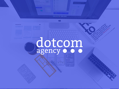 Dotcom | Agency logo agency blue branding digital logo logo design logotype minimalism mixed logo text logo wordmark