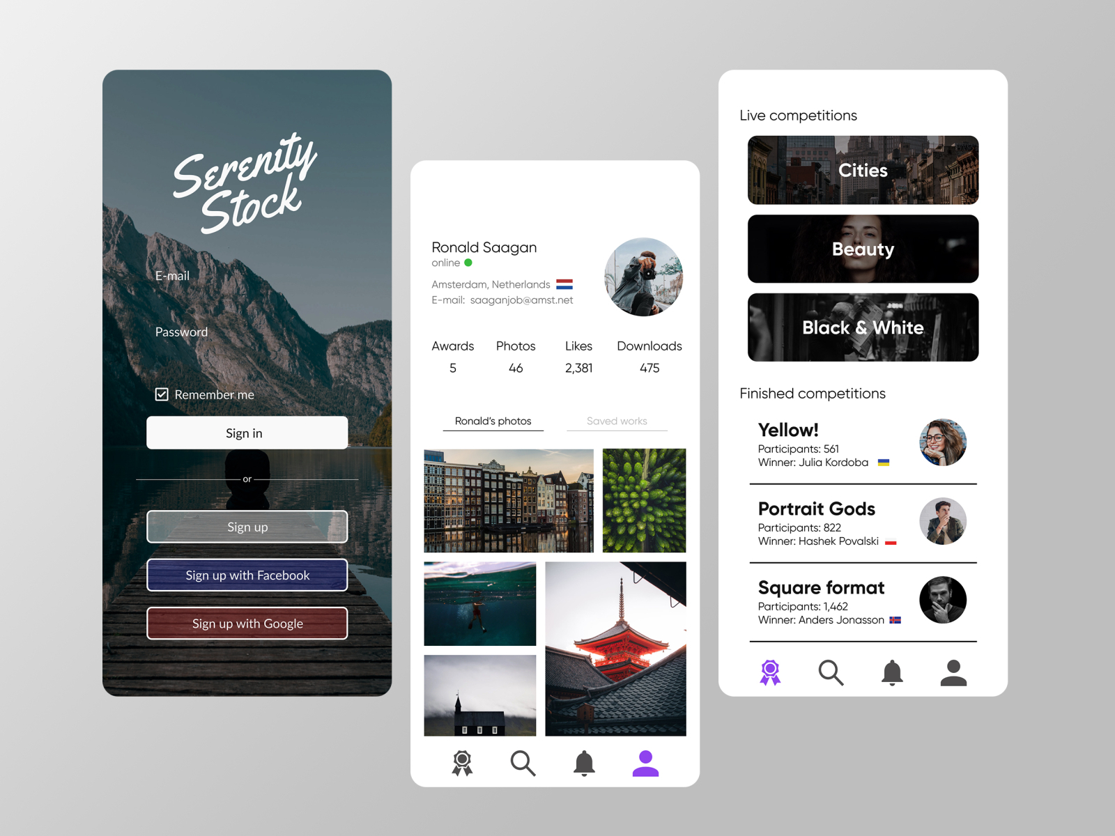 UI design | Serenity Stock by Zorii Borys on Dribbble