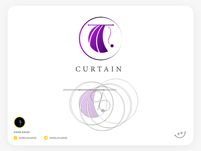 Curtain Logo branding design flat icon illustration logo minimal ui vector web