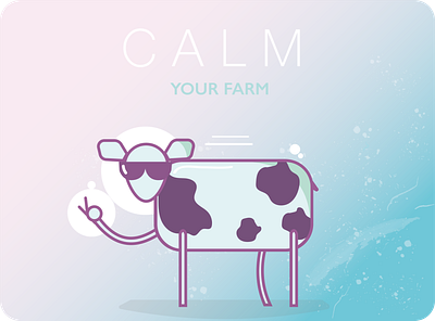 Calm your farm design illustration vector