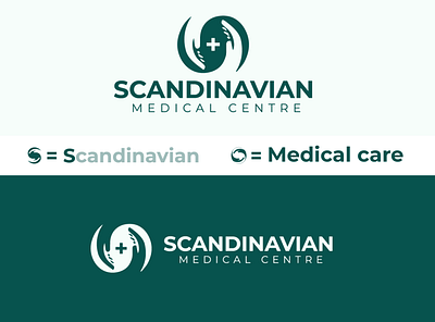 Scandinavian medical centre branding graphic design logo