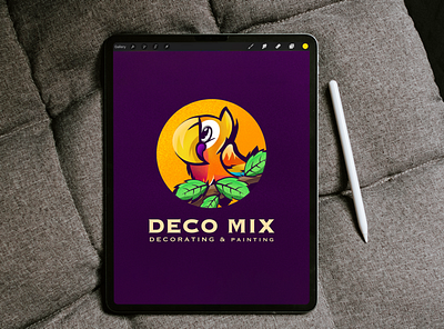 DecoMix logo using procreate branding logo procreate