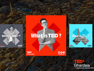 Social media posts for TEDx Ghardaia