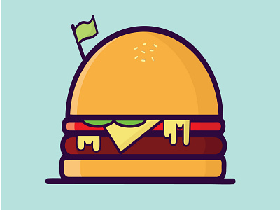 burger icon art burger burger logo doodleart doodles fastfood food food icon icon icons illustration illustrator junk food