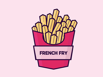 FRENCH FRY art food food icon food illustration french fries french fry fry illustrator junk food junkfood vector