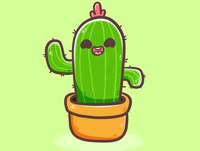 cute cactus art design digital drawing digital illustration drawing illustrator