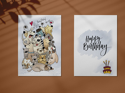 birthday card 2021 art branding design graphic design illustration illustrator postcard typography vector