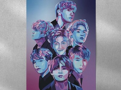 Bangtan 2021 art design graphic design illustration illustrator poster typography vector