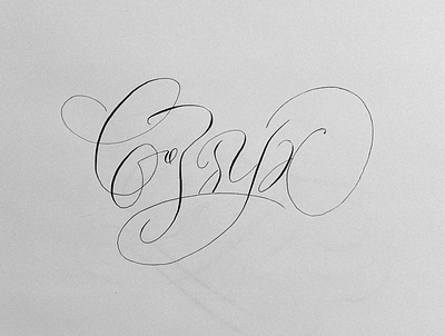 Calligraphy work "Air" in Russian // 3 art calligraphy graphic design lettering logo typography