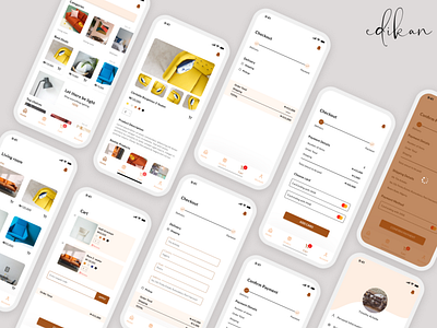 More screens from the furniture app design app design icon illustrator typography ui ux