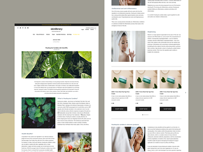 SkinLibrary - Blog Page design minimal ui ux web website