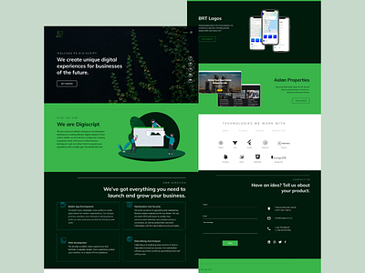 Digiscript - Landing page design minimal ui web website