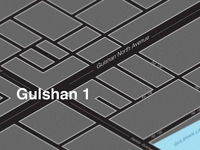 Gulshan 1 map minimal vector wayfinding