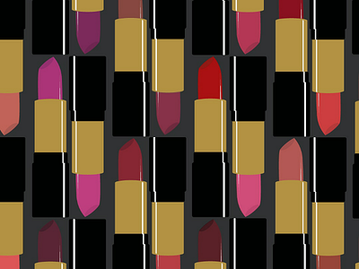 Lipstick Repeat Pattern design illustration lipstick makeup pink repeat pattern