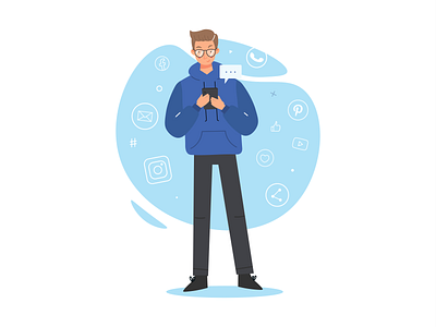 Social Media Management adobe illustrator cartoon character character design cute illustration social media social media management vector
