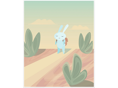 Upset Rabbit Illustration adobe illustrator children book illustration cute debute illustration rabbit vector