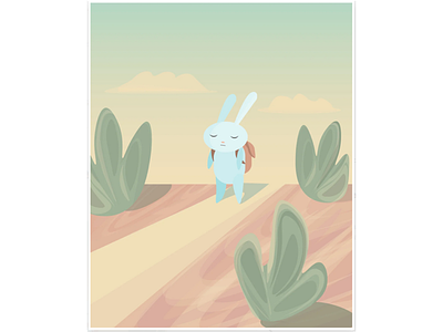 Upset Rabbit Illustration