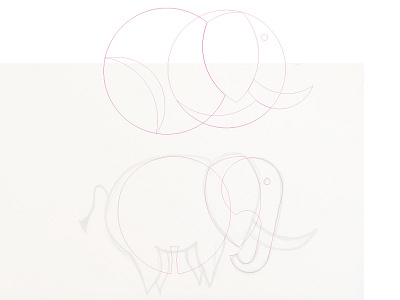 Vector Logo Process elephant logo process shape building sketch vector wip