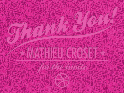 Thank You Mathieu game in pink thank you the