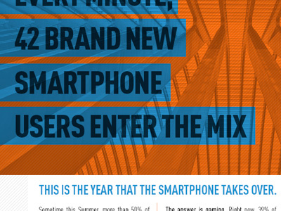 Gaming and Smartphones complementary editorial grid layout orange typography