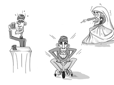 Mr. Joe character design childish childrens illustration drunk emotion illustration scared sketch