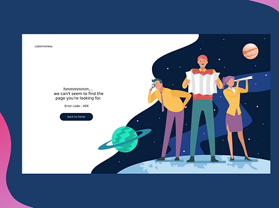 404 - Page Not Fount UI 100daysofui adobexd dailyui design illustration ui