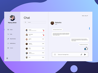 Direct Messaging App - UI 100daysofui adobexd dailyui design ui ux