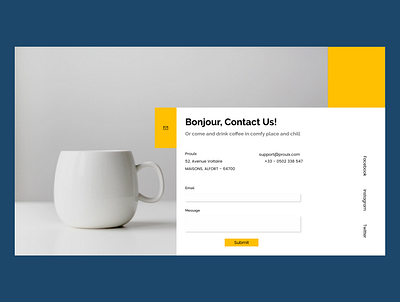 Bonjour, Contact Us - UI 100daysofui adobexd dailyui design ui