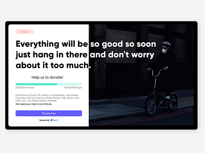 Crowdfunding Campaign for Covid'19 100daysofui adobexd dailyui design ui